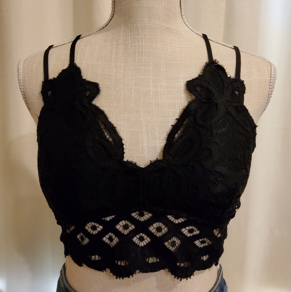 Anemone Black Lace Bra Top
